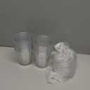 Baderke 50 Pcs Plastic Cups with Sip Lids Round Bottom Disposable Plastic Coffee Cups with Lids Clear Strawless Crystal Mugs for Iced Coffee Smoothie Cold Beverage Party Catering Supplies (12 oz)