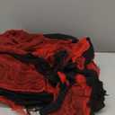 Geyoga 2 Pcs Halloween Horror Grim Reaper Costume Scary Cloak Medieval Renaissance Gothic Wizard Robe Men Women Hooded Cape (Medium, Black, Bright Red)