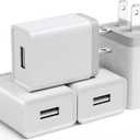 Cube Compatible USB Wall Charger Block - 12W 4 Pack, 2.4A/5V Power Adapter for iPhone 13 12 11 Pro Max SE XS XR X 8 7 6 6S Plus, Samsung, LG, Moto, Android