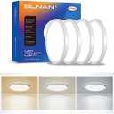 BLNAN LED Flush Mount Ceiling Light, 8.66 Inch 18W 3000K/4000K/5000K Hardwire Light Fixture, Ultra Thin Round White Lamp for Kitchen Porch Bedroom Hallway Stairwell Basement, Non-dimmable 4 Pack