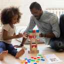 24 Sets DIY Father's Day Crafts for Kids Dad Brick Tabletop Decorating with Easel Instructions Craft Kit for Father's Day Classroom Activities Art Projects