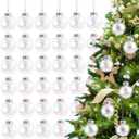 50 Pcs Iridescent Ornaments Balls,2.4 Inch Clear Christmas Rainbow Ball,Plastic Hanging Ornaments Balls for Xmas Tree,DIY,Wedding,Halloween,Home Decor