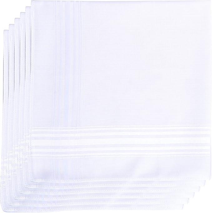 Imperial Bamboo Handkerchief Set- 6 Pack (White)