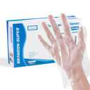 Brandon-super Food Prep Gloves Plastic Food Safe Brandon-super Gloves, Food Handling, One Size Fits Most Poly 500ct Clear 500 Count (Pack of 1)