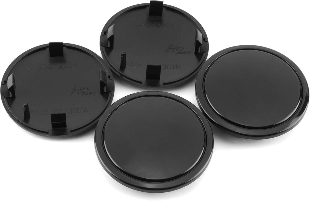 4PCS Wheel Center Caps 69MM 2.72Inch Center Caps for A3, A4, A5, A6, A7, Q3, S5, S6, S7, S8 Wheel Center Hub Caps Cover Black Rim Hub Caps Accessories, Replace 4B0601170A (Outer 69MM 2.72" . Inner 55.6MM 2.19")