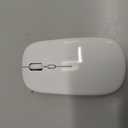 Wireless Mouse for MacBook Air Mac Pro Laptop Computer iPad, Rechargeable Silent Light-Up Slim Mouse Optical Dual Mode BT5.2 & USB-A/USB-C for Students, Kids, Girls, Boys - White