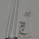 Curtain Rods for windows 32 to 48 inch, 5/8 inch Decorative Curtain Rod Set, White Splicing Heavy Duty Metal Curtain Rod with Brackets