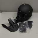 Youth Dirt Bike Helmet DOT Certified - Full Face Motorcycle Helmet for Off-Road, ATV, Street Riding, Includes Adjustable Goggles & Protective Gloves (Medium, BLACK)