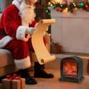 Fireplace Lanterns Decorative,Small Flame Effect Lamp,LED Fake Fire Place,USB Powered Electric Fireplaces Light,Indoor Outdoor Home Decor Christmas Ornament