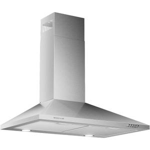 30 Inch Wall Mount Range Hood Stainless Steel Ducted/Ductless Convertible Kitchen Exhaust Hood with 450 CFM Motor, 3 Speed Fan, LED Lighting and Dishwasher Safe Filters (Silver)