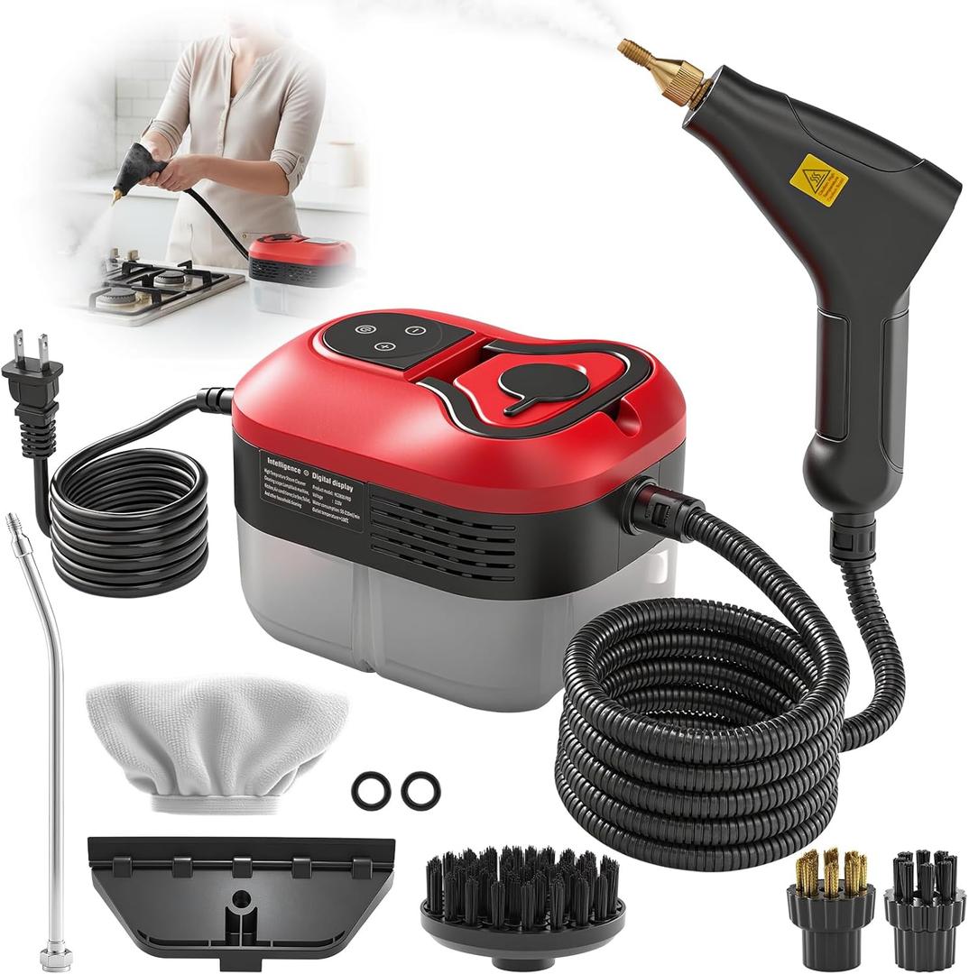 Saker Handheld Steam Cleaner for Home,6-Level Adjustable Steamer for Cleaning, Portable Steam Cleaner, Portable Steamer for Cleaning with 1200ML Water Tank, Suitable for Kitchen, Bathroom, Living Room