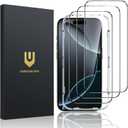 UNBREAKcable 3-Pack Screen Protector for iPhone 16 Pro Max [Military Grade Shatterproof] Tempered Glass Screen for Apple 16 Pro Max [9H Hardness][Full Coverage][Bubble Free][Easy Installation]