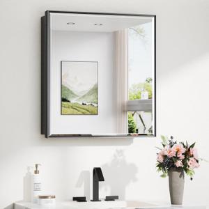 24x26 in Mirrored Medicine Cabinet for Bathroom, Fully Assembled