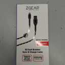 ZGear 10 Foot Braided Sync & Charge Cable - White/Black