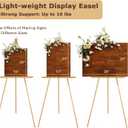 Upgraded 63" Gold Wooden Easel Stand for Sign, Tripod Easel for Wedding Sign Stand, Welcome Board, Poster, Picture, Canvas Art Easel Floor with Tray for Display & Painting, 1 PCS