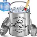 House Warming Gifts New Home, Housewarming Gifts for New House, Best Housewarming Gifts 2025, Stainless Steel Ice Bucket with Lid, Wine Chiller with Handle and Scoop