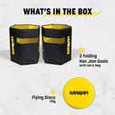 Kan Jam Foldable Travel Disc Toss Game - Black & Yellow, Standard, Nylon - Portable All-Weather Beach Games - Built-in Scoring for Tailgate Essentials - Easy Setup for Yard Fun
