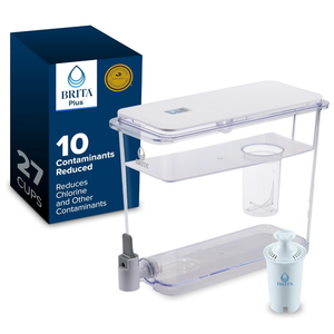 Brita UltraMax Large Water Dispenser with 1 BritaPlus Filter, 27 Cup, White