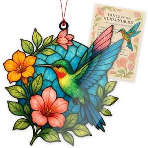 5 x Hummingbird Gifts for Women - Christmas Ornament 2026 - Beautiful Christmas Ornaments Decorative Hummingbird with Meaningful Story Card Humming Bird Valentines Birthday Teacher Gift