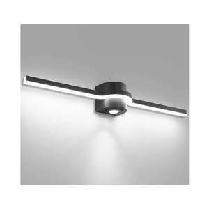 SOLFART Bathroom Vanity Light Dimmable Modern Black LED Bathroom Lights Over Mirror 32 Inch Vanity Lighting Fixtures
