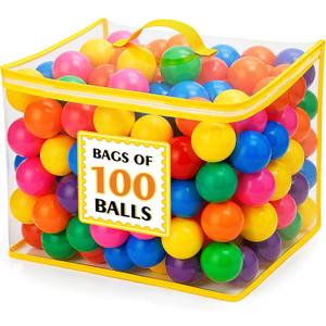 Ball Pit Balls for Toddlers: 50 100 200 Colorful Non-Toxic Balls with BPA-Free, Phthalate-Free, Crush-Resistant Polyethylene Plastic, 2.2 Inches, Perfect Toy for Boys and Girls Play