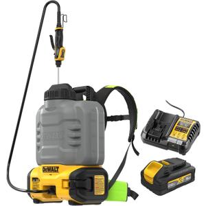 DEWALT 20V MAX XR High Capacity Concrete Chemical Sprayer Kit with Oil-Resistant 5Ah Powerstack Battery and Charger (DCCS1100GH1)