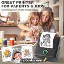 Cudinham Print Pods Mini Printer, Sticker Printer with 10 Rolls Thermal Printing Paper, Inkless Pocket Printpod for Phone, Impresora Porttil for Notes, DIY, Compatible with iOS & Android (Black)