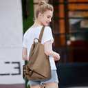 KL928 Canvas Vintage Backpack Large Casual Daypack Outdoor Travel Rucksack Hiking Backpacks for Men Women