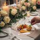 bUCLA 100Pieces Clear Plastic Plates -10.25inch Disposable Dinner Plates- Premium Weddings& Party Plates