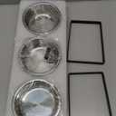 Elevated Cat Bowls with 3 Stainless Steel Bowls | 10° Tilted Anti-Vomiting Raised Cat Food Bowl for Small Cats and Puppies Pet Bowl with Stand