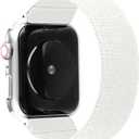 Solace Bands Paladin Loop Smartwatch Band - Compatible With All Apple Iwatch Series - Sportswear Smartwatch Band For Men & Women - Comfort & Durable (42/44/45MM - L, White)