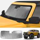 Mabett Windshield Sun Shade for Ford Bronco Accessories 2026,2021-2025, Insulated and Sun Protection by Sun Visor for Bronco 2/4-Door (Silver)