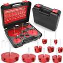 9 Pcs PVC Pipe Reamer Kit With 1/2 inch, 3/4 inch, 1 inch, 1-1/4inch, 1-1/2inch, 2inch, 2-1/2inch, 3inch, 4inch, 2 Carbide Inserts,for SCH40 PVC, ABS, and CPVC pipe jacketing