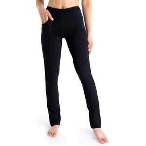 Yogipace Women's Petite/Regular/Tall 5 Pockets Straight Leg Yoga Dress Pants, Slim Fit Stretch Pants for Everyday & Casual (Medium/31" Inseam, Black)
