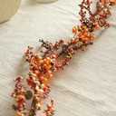 Fall Berry Decorative Lights Handmade Harvest Berry Garland 6.5FT 25LEDs Autumn Warm White String Lights Battery Operated with Remote Harvest Celebration Lights for Indoor Thanksgiving Halloween Decor