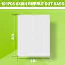 Bubble Pouches Wrap, Clear Not Self-Seal Bubble Out Bags with Double Walled Cushioning, Ideal for Packing, Shipping, Storage, Moving (100PCS-6x8Inches)