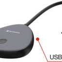 Verbatim Share My Screen Video Extender 4K USB-C Wireless HDMI Transmitter and Receiver Display Adapter with USB Hub and Card Reader