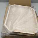 Wooden Decorative Tray, Rustic Serving Tray with Wood Bead, Farmhouse Big Tray for Ottoman, Countertop, Coffee Tabl, 16.5" x 13"x 1.6" (White Washed)