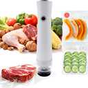 Handheld Vacuum Sealer for Food, Portable Rechargeable Wireless Vacuum Sealer with 20 Reusable Vacuum Seal Bags for Preserving Vegetables Fruit Meat