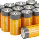 Amazon Basics C Cell Alkaline All-Purpose Batteries, 1.5 Volt, Long-Lasting Reliable Power, 5-Year Shelf Life, 12-Pack