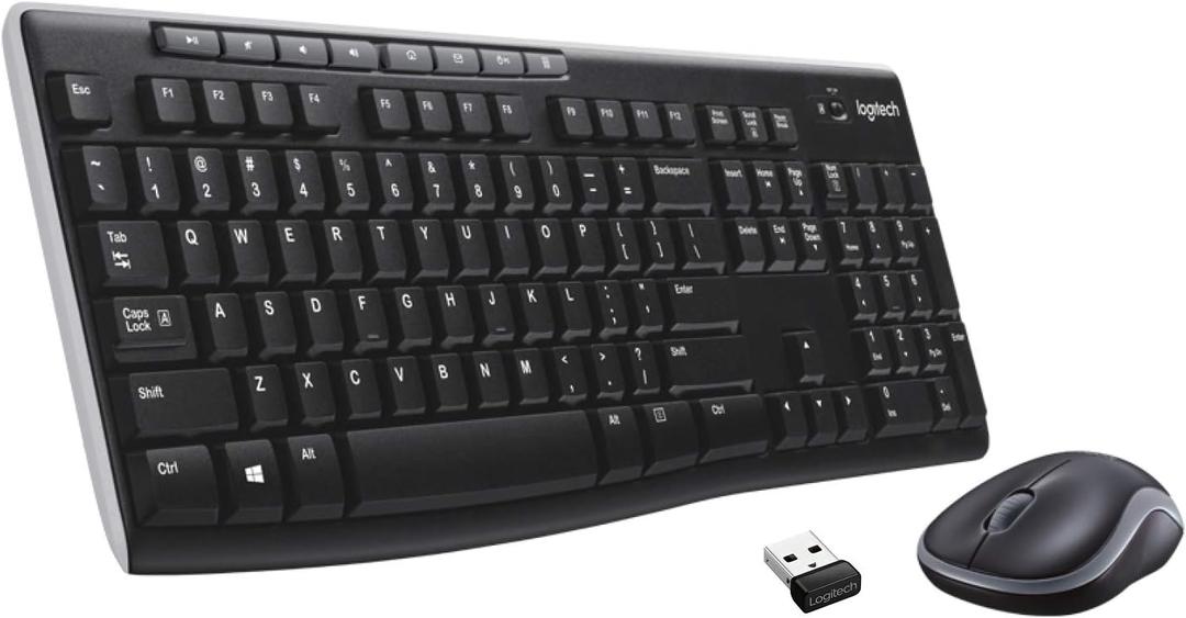 Logitech 920-004536 MK270 Wireless Keyboard and Mouse Combo Keyboard and Mouse Included, 2.4GHz Dropout-Free Connection, Long Battery Life