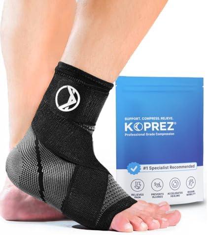 Koprez Plantar Fasciitis Sleeve - Plantar Fasciitis Relief, Plantar Fasciitis Socks, Ankle Compression Sleeve, Ankle Support for Women, Plantar Fasciitis Brace, Ankle Sleeve, Ankle Support Men XXX-Large