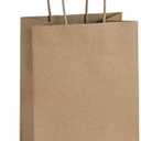BagDream Gift Bags 100Pcs 5.25x3x8 Small Kraft Paper Gift Bags with Handles Bulk, Brown Paper Sacks for Small Business, Retail, Merchandise, Wedding Birthday Party Favor