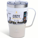 Manna™ Cozy™ Stainless Steel Coffee Mug - Grey Ombre Splatter 18oz
