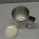 Self Stirring Coffee Mug with Temperature Display, 15oz Automatic Magnetic Mixing Cup, Rechargeable Travel Mug for Coffee, Milk, Cocoa - (White)