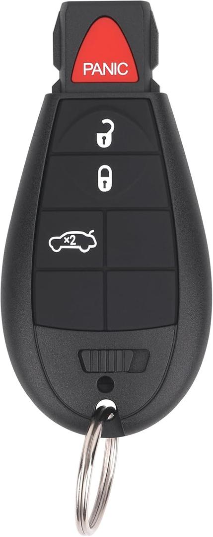 Key Fob Entry Remote Control Key Compatible with Chrysler 300, Dodge Charger, Challenger, Magnum, Replacement for M3N5WY783X IYZ-C01C, 4 Button (Single)