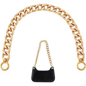PH PandaHall 24 inch Handbag Chain 1 inch Wide Heavy Chunky Aluminum Metal Purse Handle Bag Chains, Bag Strap Gold Chain Replacement for Handbag Crossbody Tote Underarm Bag Accessories