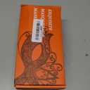 2025 Masquerade Masks for Couples, Shiny Rhinestone Metal Filigree Venetian Mask & Men's Venetian Mask for Mardi Gras (Black)