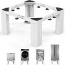 Full Size Laundry Pedestal Washer and Dryer Pedestals, Universal Fit 1100lbs Capacity Adjustable Washing Machine Stand, Dryer Base Platform Heavy Duty Mini Fridge Stand(Pearl White)