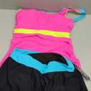 BMJL Women's Tankini Swimsuits Tummy Control Two Piece Bathing Suit Modest Swim Skirt Color Block Swim Suits 2025 (XLarge, Hot Pink)